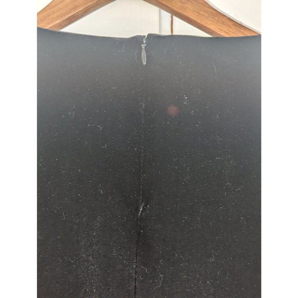 Caron Chicago Black Velvet Tunic Top Mod Minimalist Academia Style Sz 12 Vintage - Picture 4 of 7